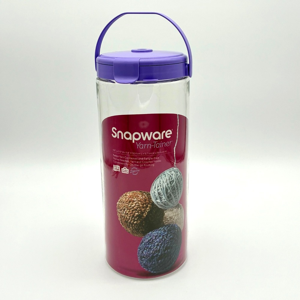 Snapware Large Yarn Tainer Needlework Supply Plastic Organizer Case 11" Tall New